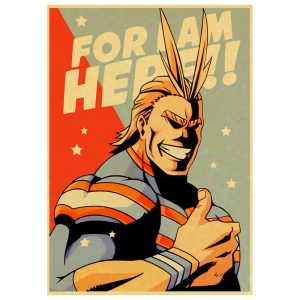 poster my hero academia all might i am here