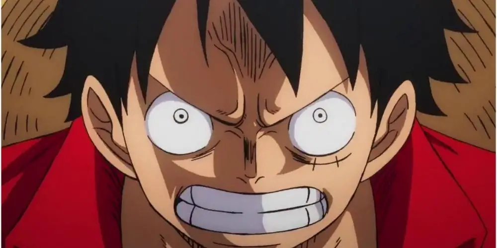 Chapeau de paille Luffy avec visage en colère de One Piece